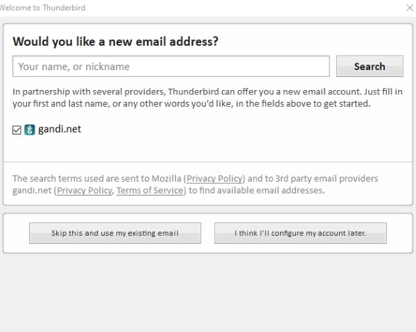 Skip this and use my existing email