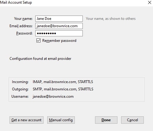 Click Manual config