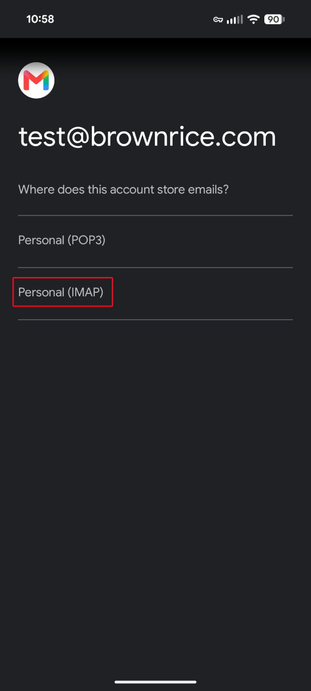 Google Pixel Gmail app add email address