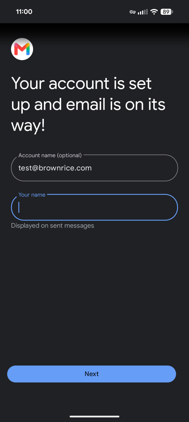 Google Pixel Gmail app name displayed on sent messages